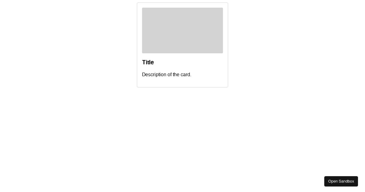 htmlplus/examples: card - Codesandbox