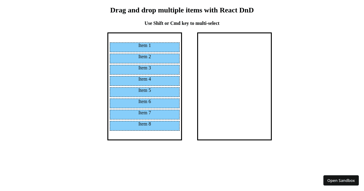 react-dnd-multi-select-list (forked) - Codesandbox