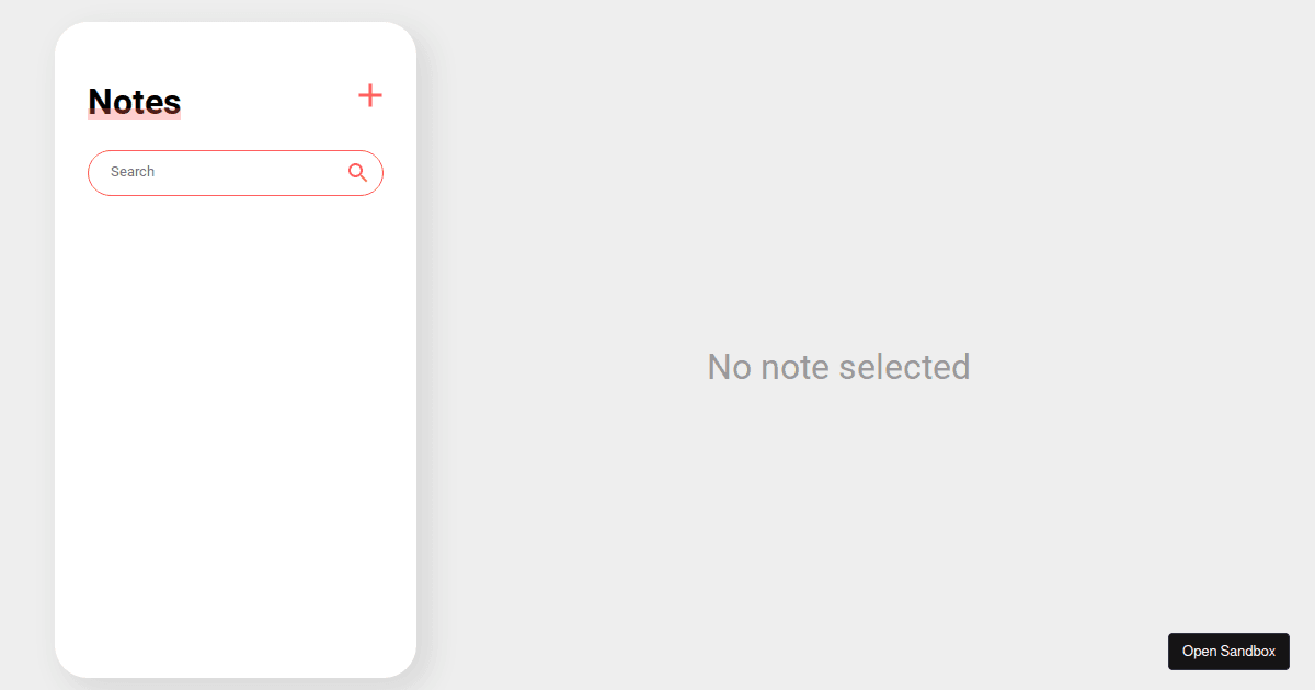Note-taking App - Codesandbox