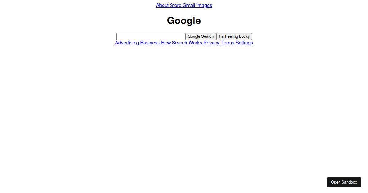 Google Mock - Codesandbox