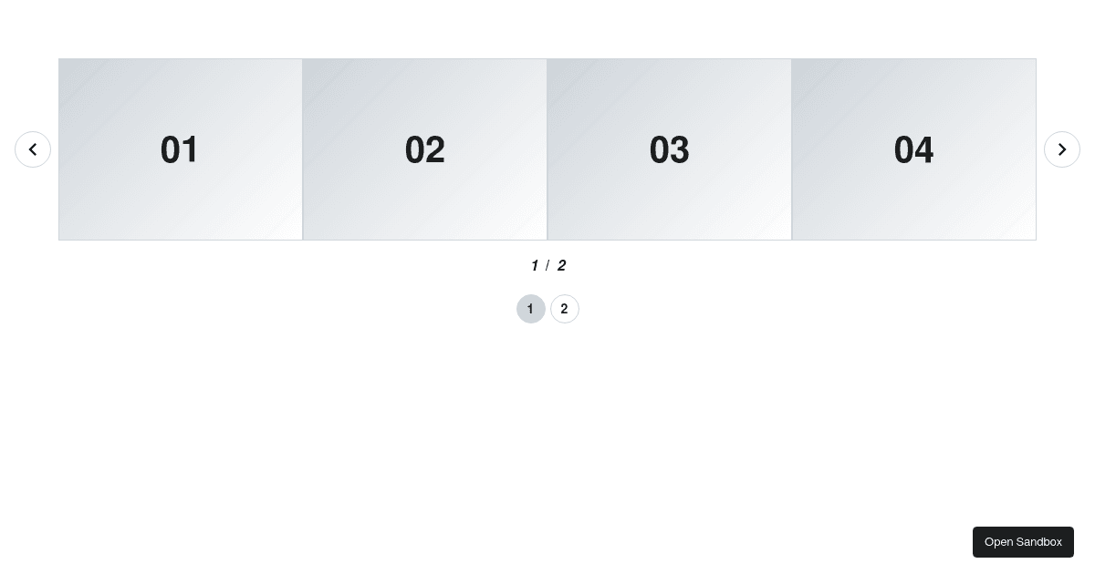 carouzel - responsive - Codesandbox