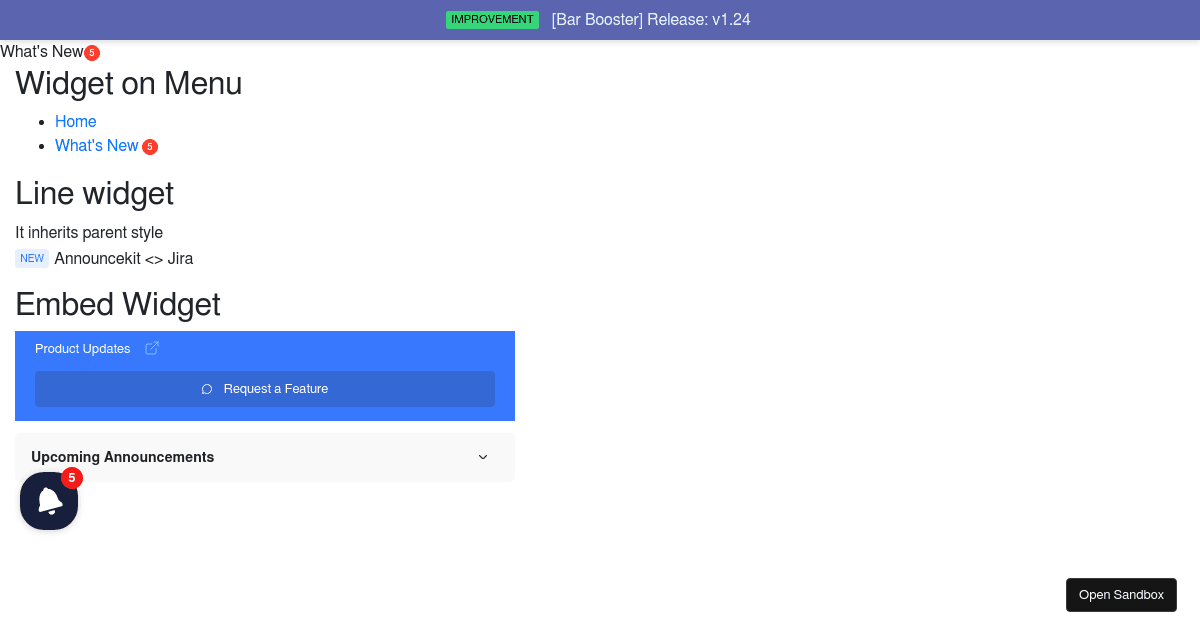 Announcekit Vue3 - Codesandbox