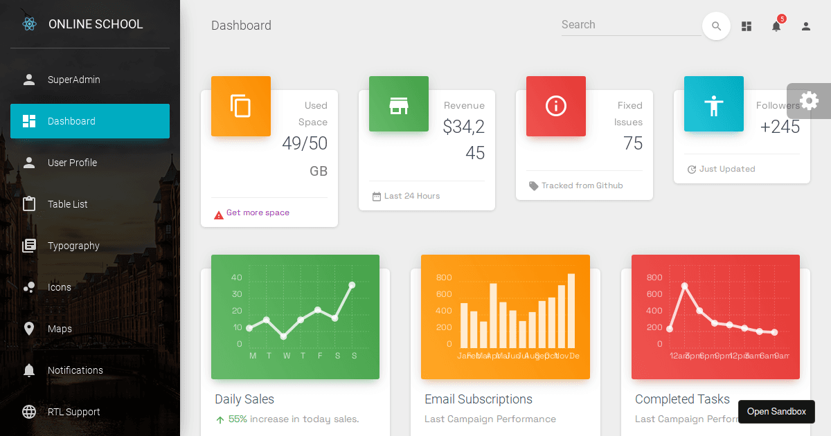 Material Dashboard: Free Bootstrap 5 Material Admin @ Creative Tim