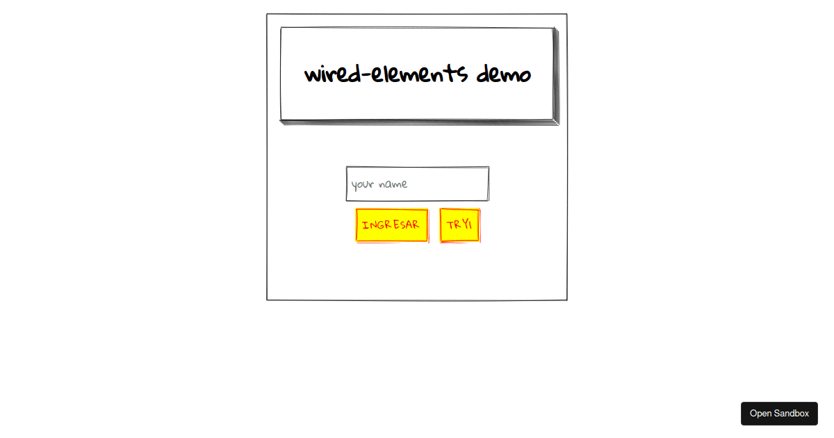 Wired Elements - React (forked) - Codesandbox