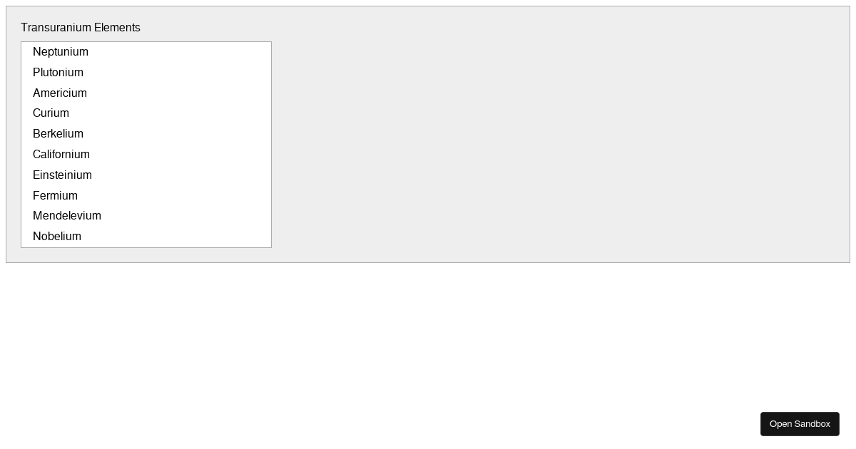 Scroll Listbox Scrollable Listbox - Codesandbox