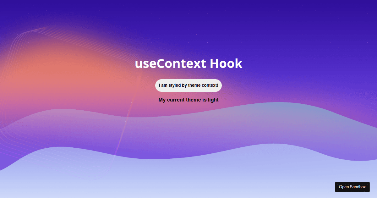 useContext Hook - Codesandbox
