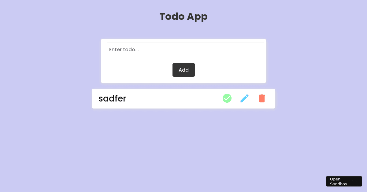 react - Codesandbox