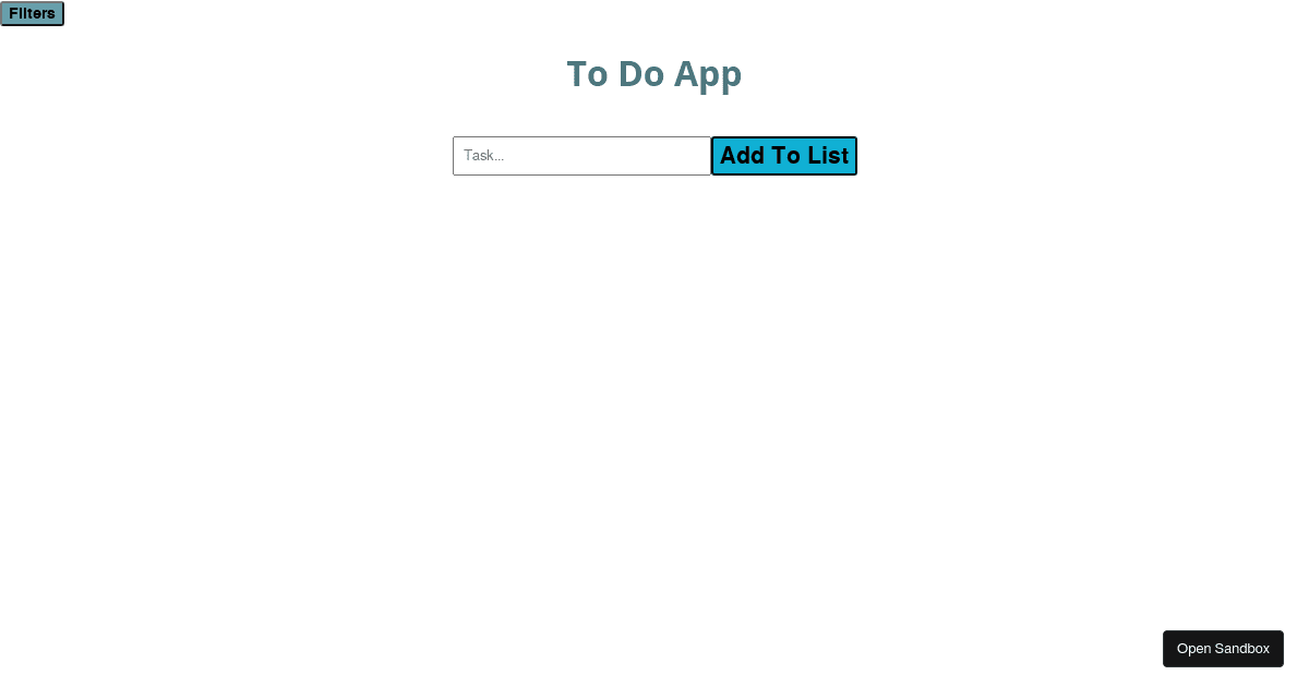 New Todo App (updated) - Codesandbox