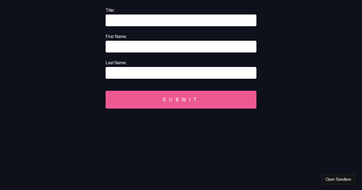 React Hook Form - Nested Fields - fix - Codesandbox