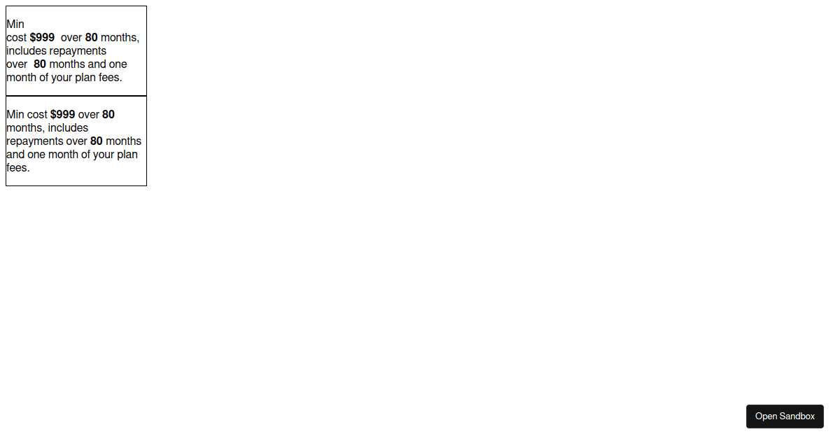 dangerouslySetInnerHTML - Codesandbox