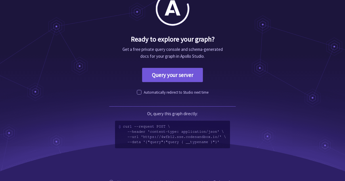 Apollo Server Typescript - Codesandbox