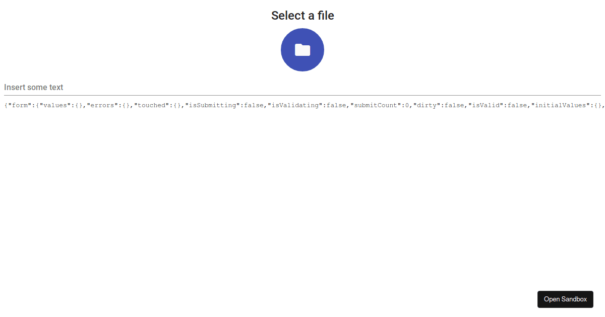 Formik file input with validation - Codesandbox