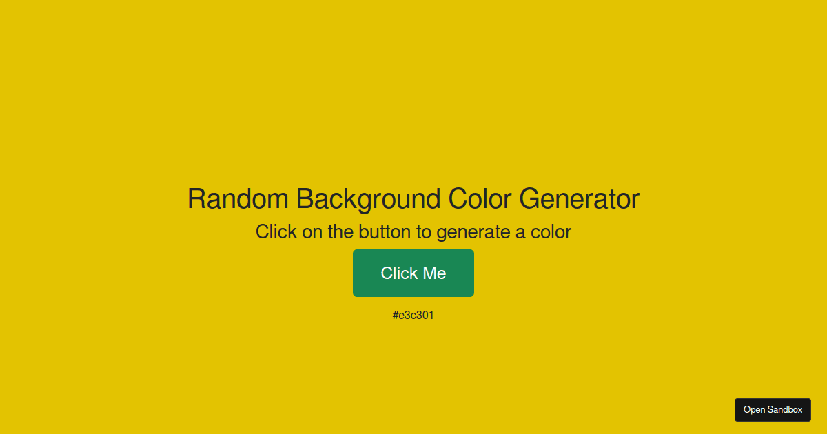 random background color using javascript | javascript... react - Codesandbox