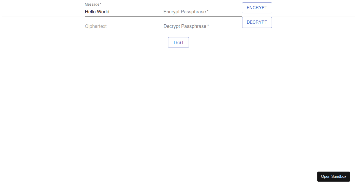 encryption - Codesandbox