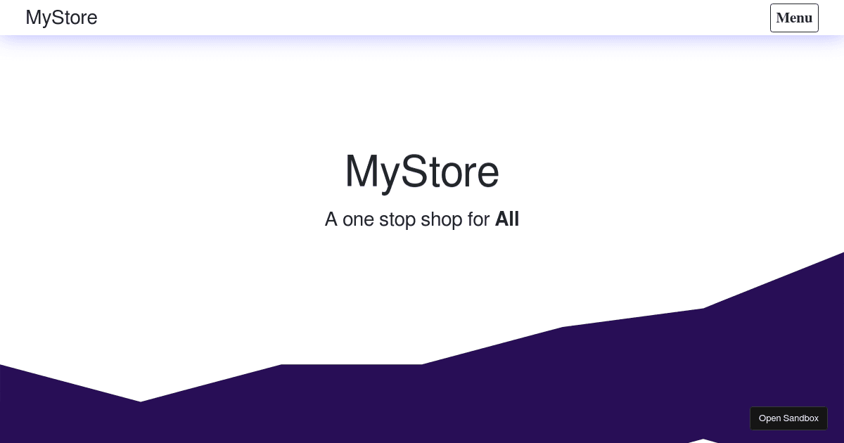 MyStore Codesandbox