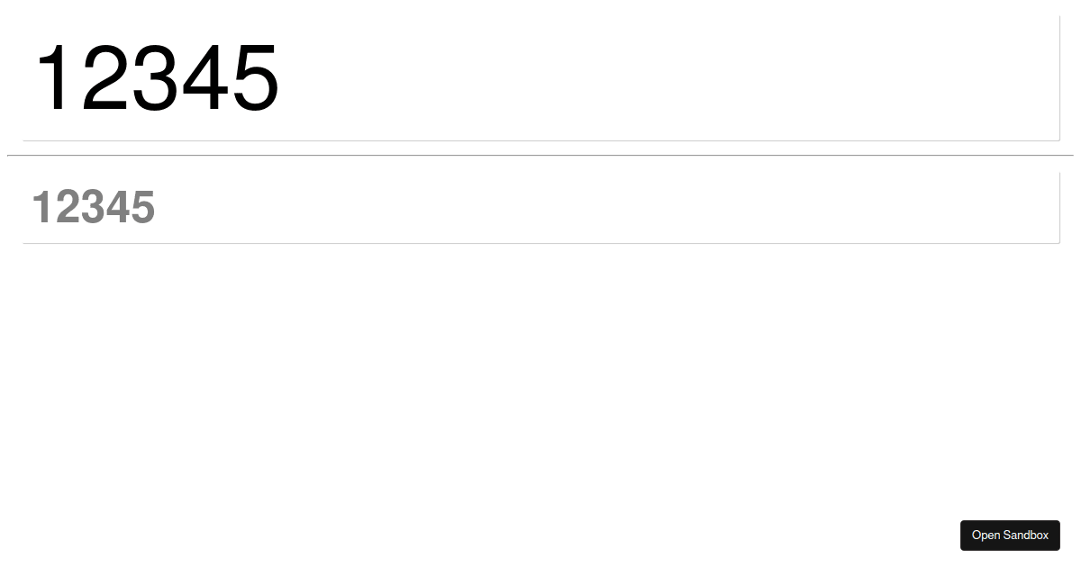 number animation (forked) - Codesandbox