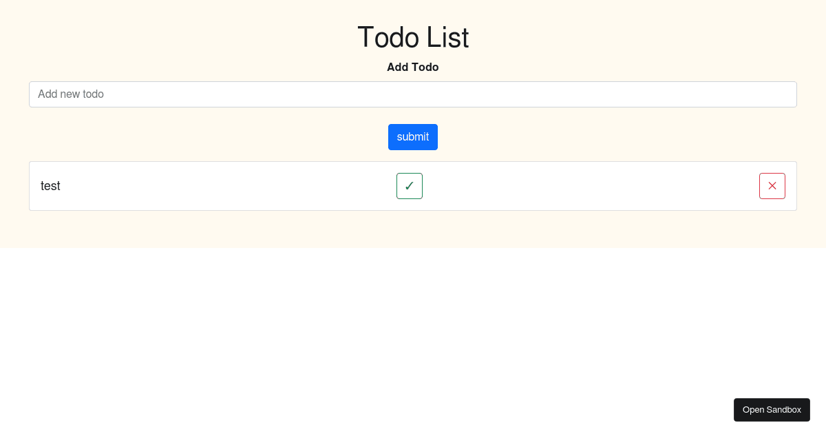 react - Codesandbox