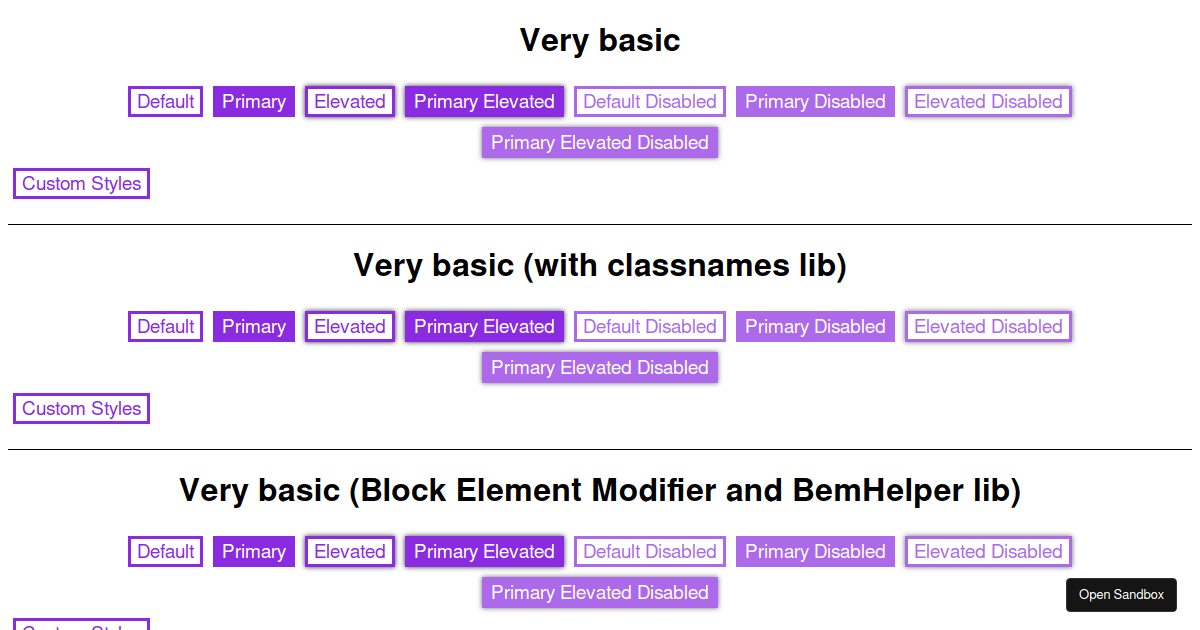 styling - Codesandbox