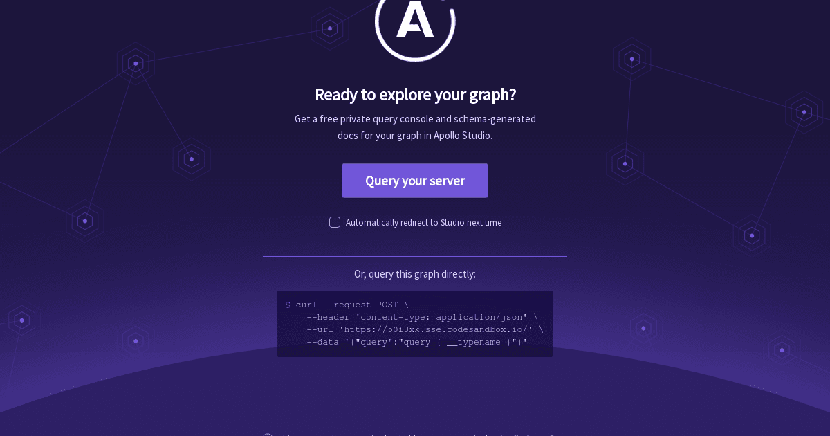 Apollo Server Typescript - Codesandbox