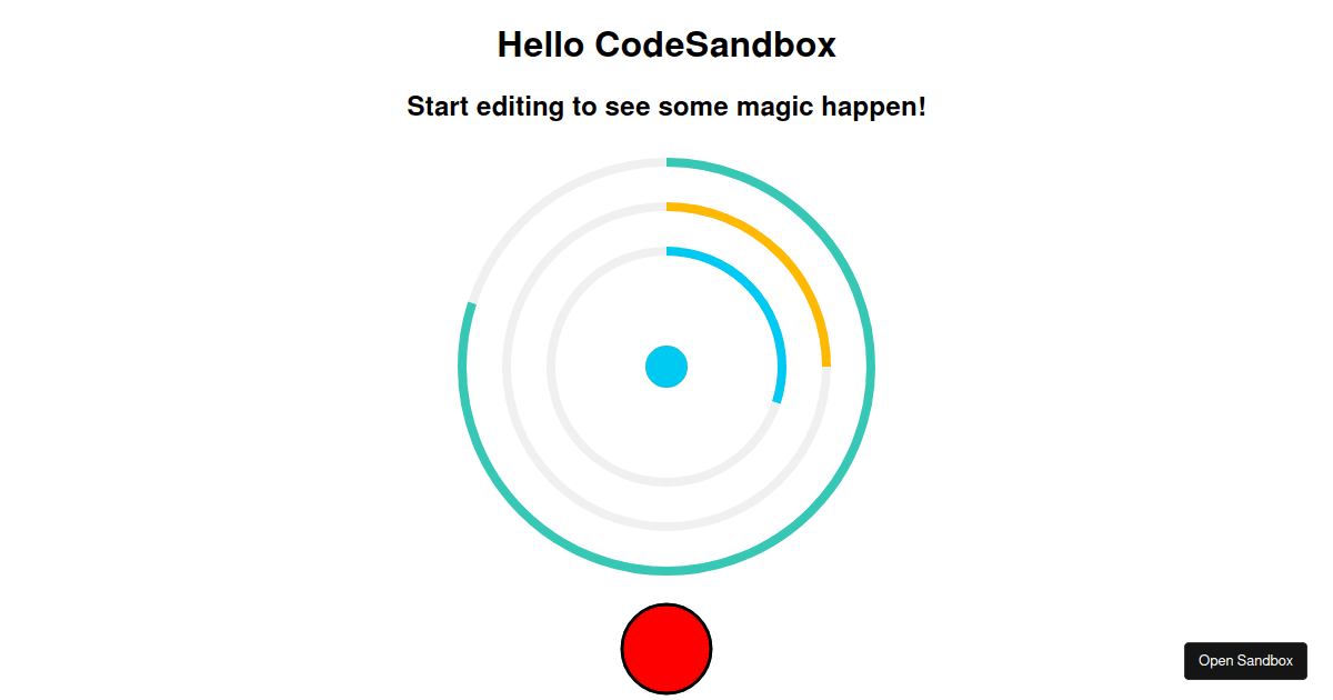 React Progress Rings - Codesandbox