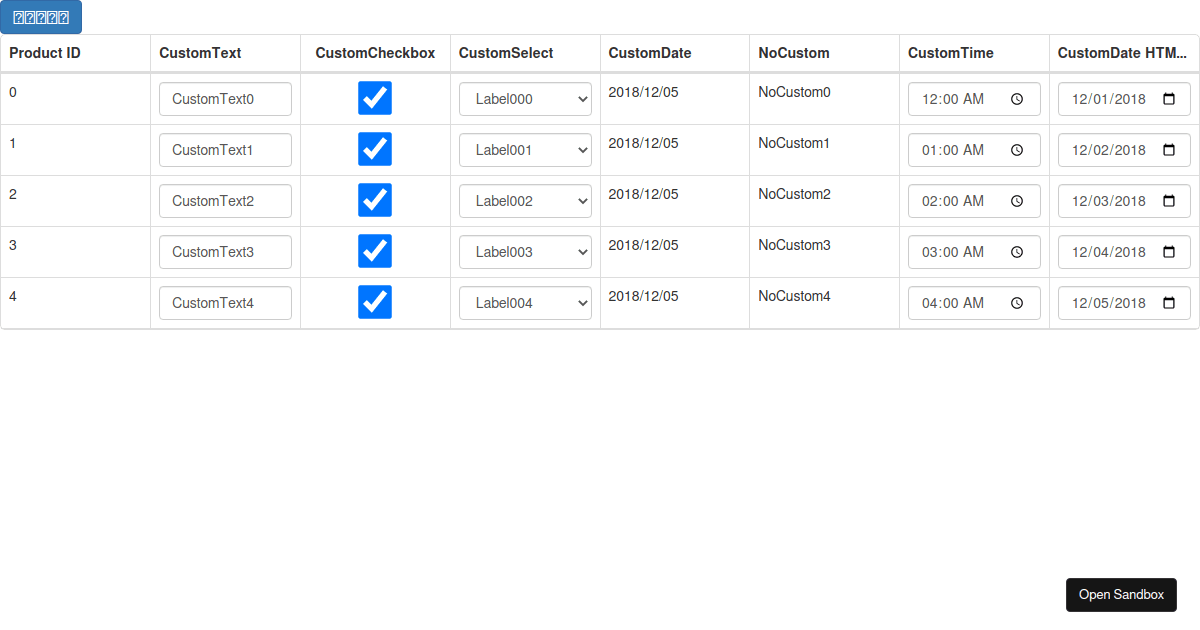 react-boostrap-table-custom-editor-practice - Codesandbox