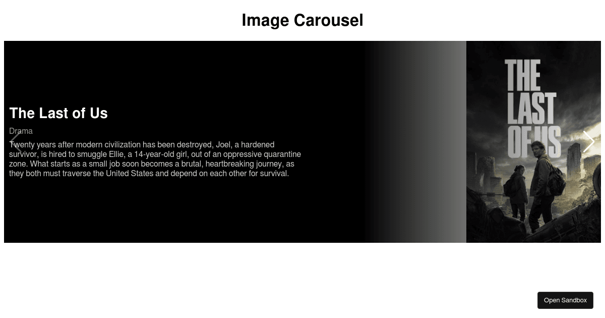 Image carousel - Codesandbox