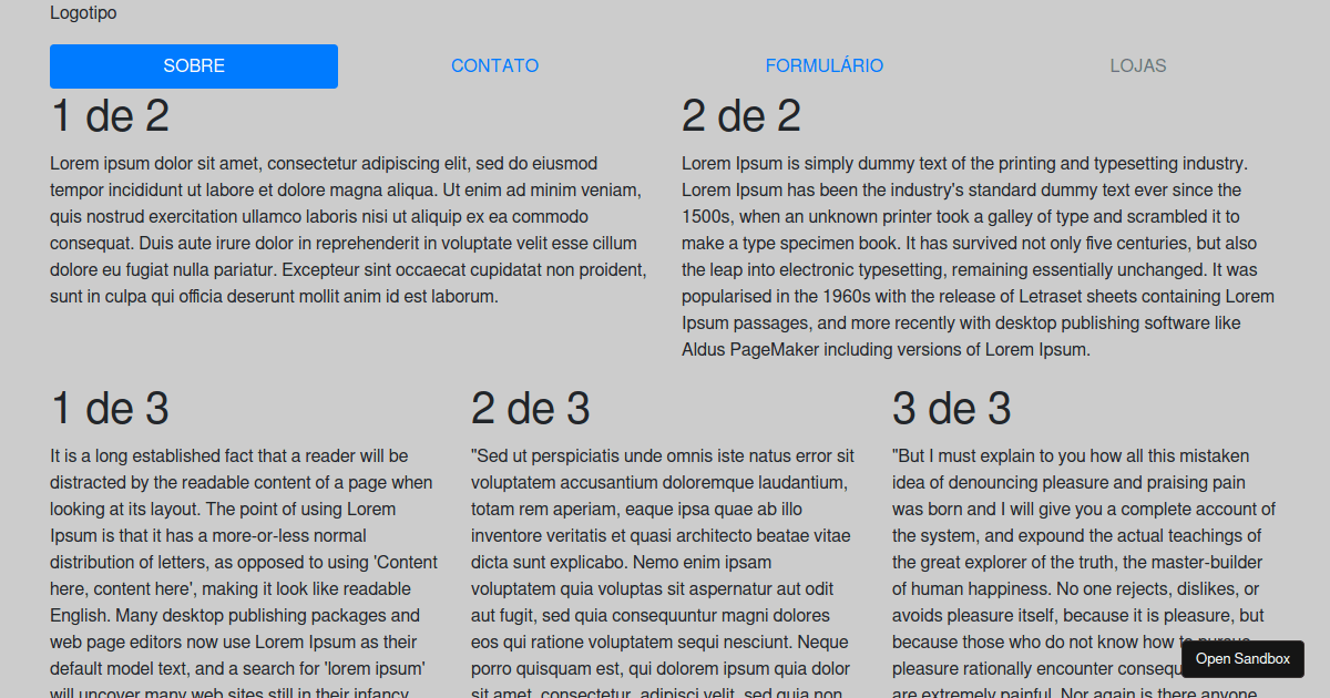 bootstrap - Codesandbox