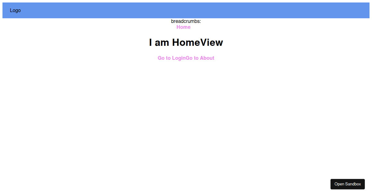 reactbreadcrumbs Codesandbox