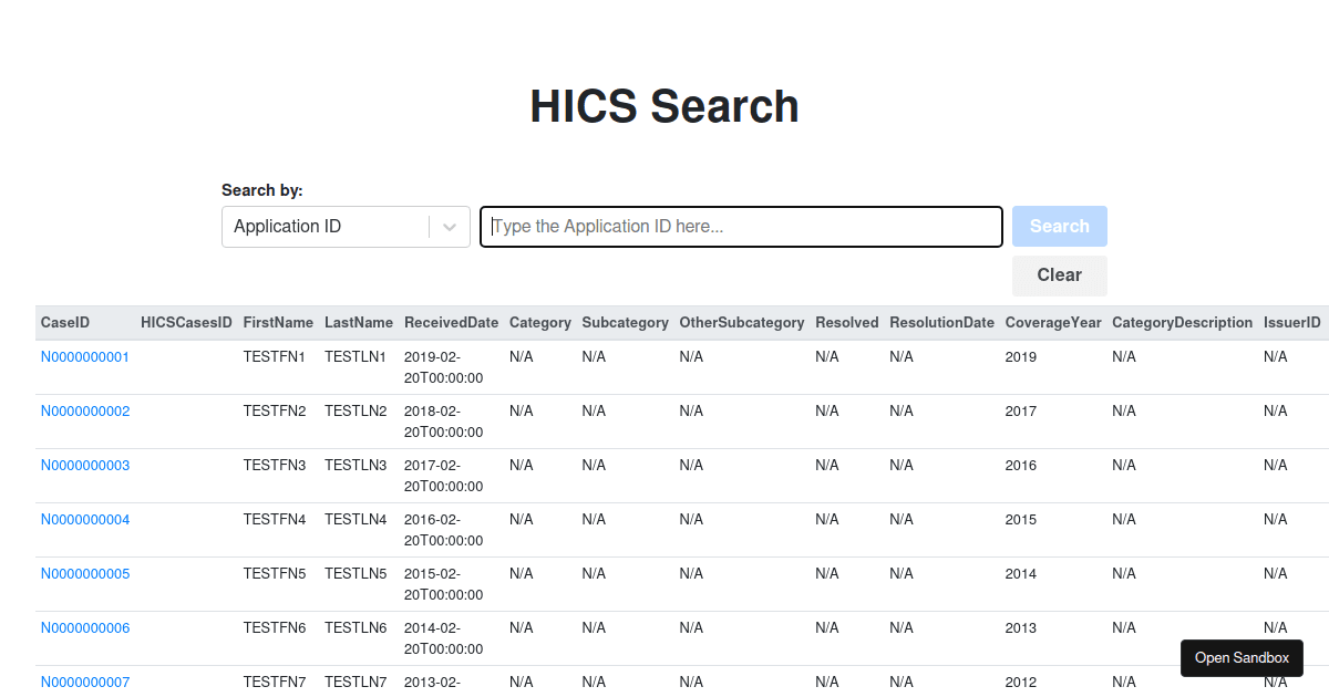 Custom Field Search - Codesandbox