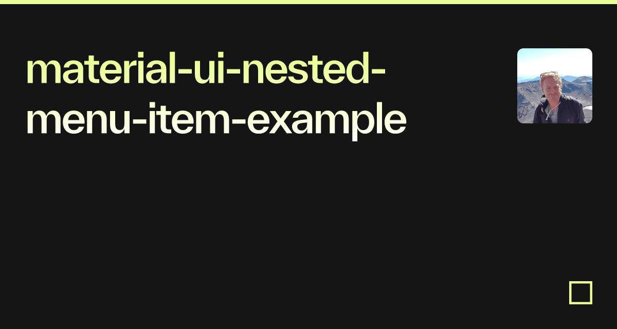 material-ui-nested-menu-item-example - Codesandbox