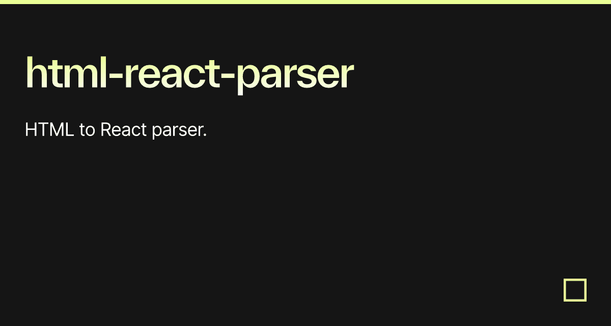 html-react-parser - Codesandbox