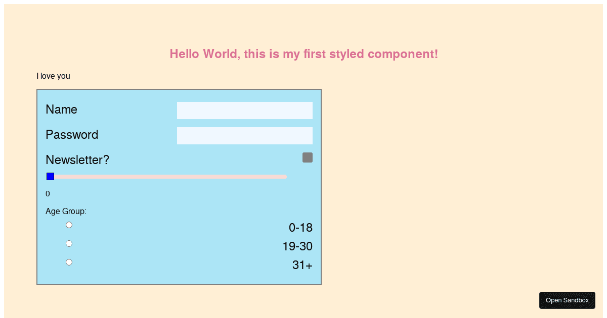 styled-form - Codesandbox
