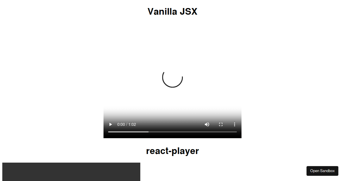 React Video Players - Codesandbox