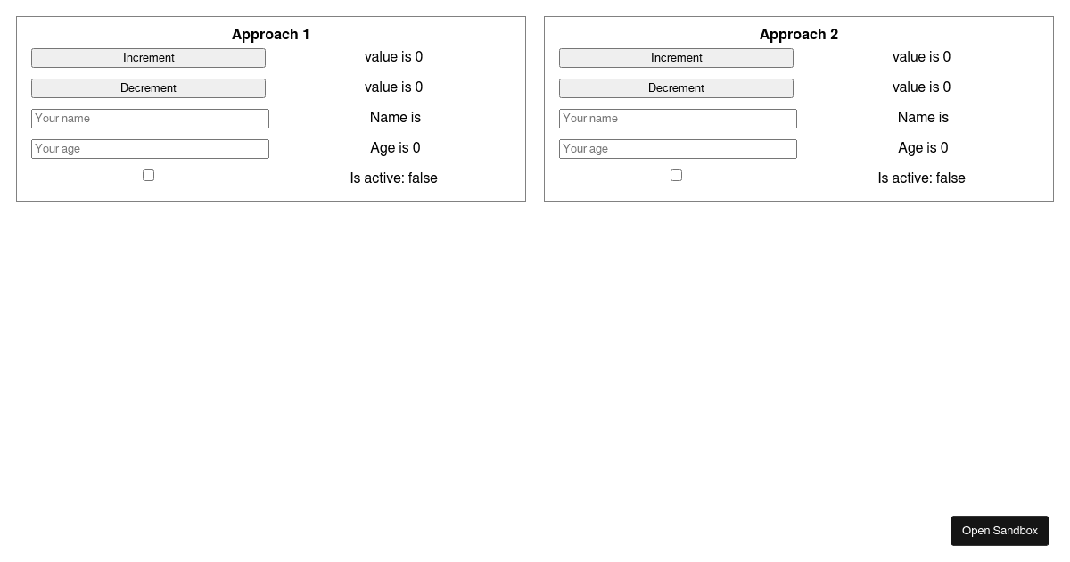 multiple useStates - Codesandbox
