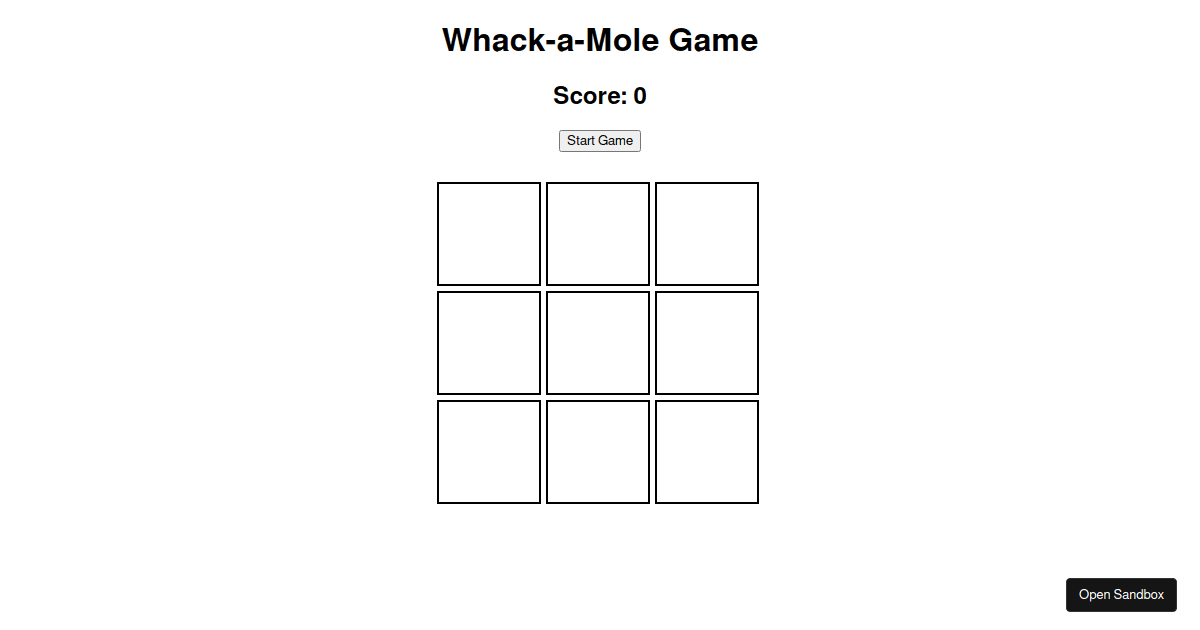 whack-a-mole - Codesandbox