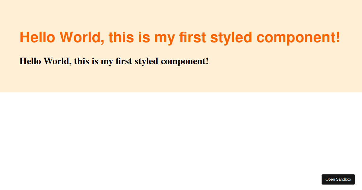 Styled Components Base - Codesandbox