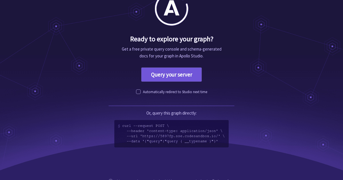 Apollo Server - Codesandbox