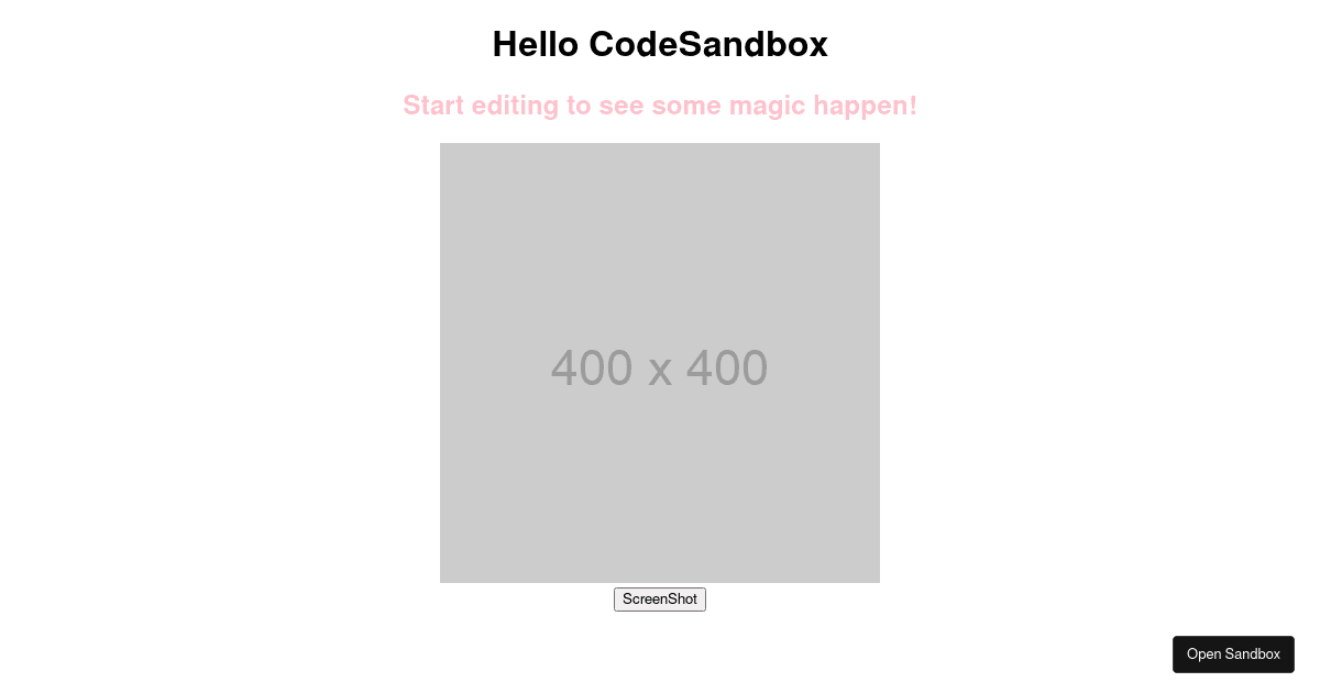 html2canvas (forked) - Codesandbox