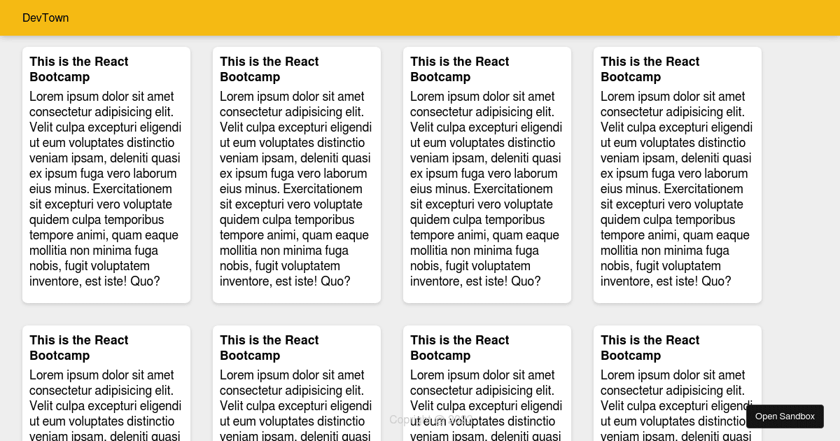 react - Codesandbox