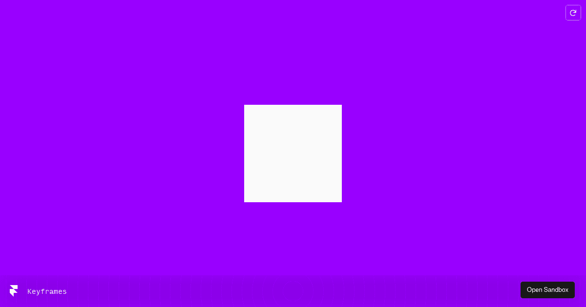 Framer Motion: Keyframes (forked) - Codesandbox
