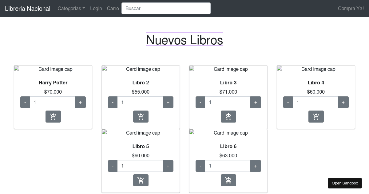 bookstore - Codesandbox
