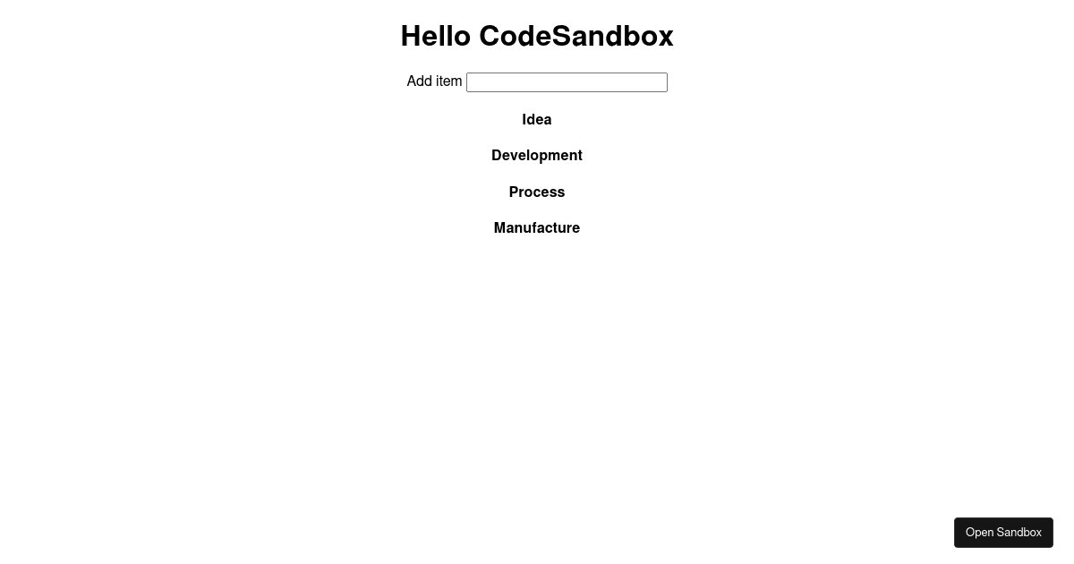 react - Codesandbox