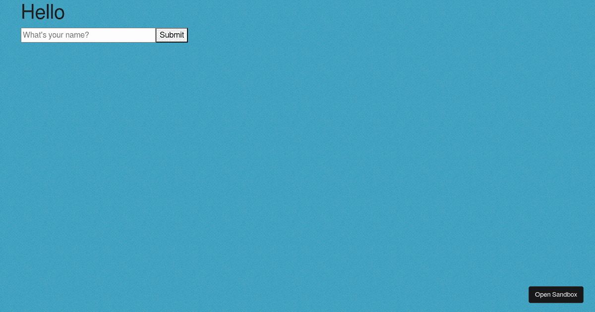 React Forms (forked) - Codesandbox