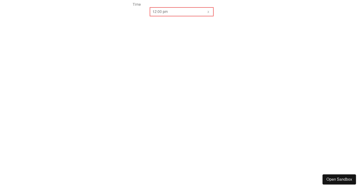 Time Picker (forked) - Codesandbox
