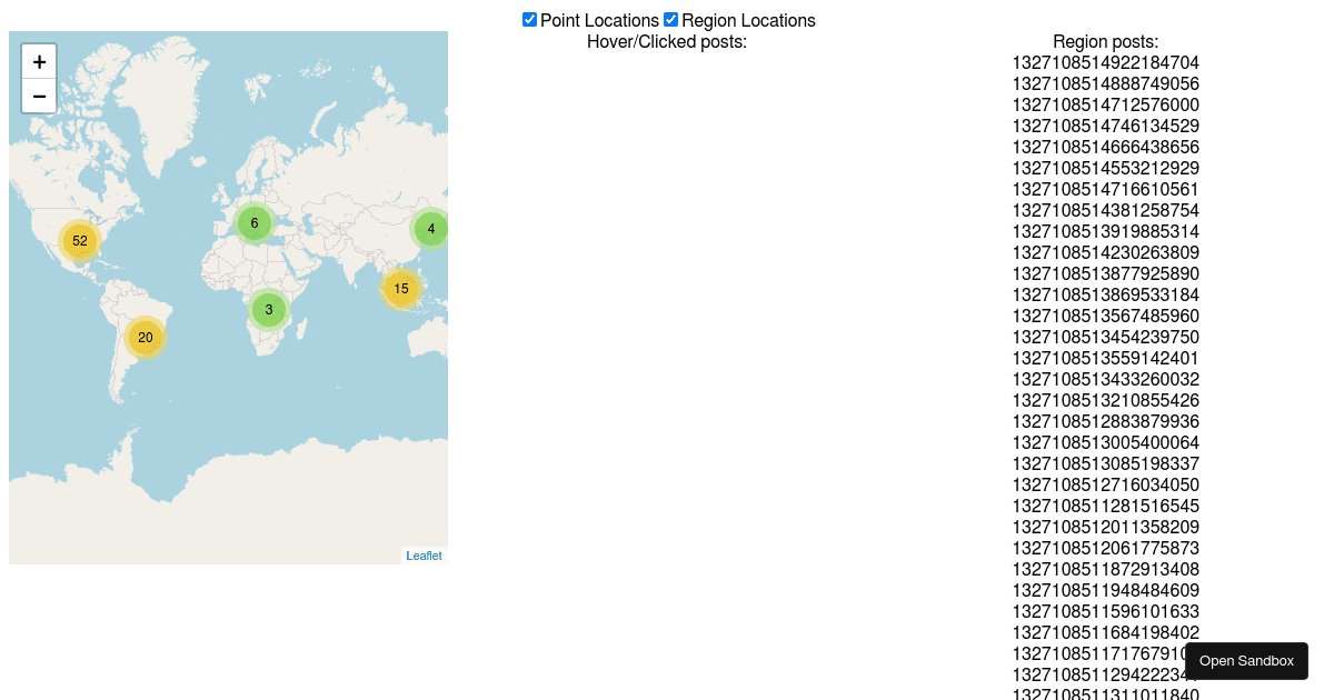 tweetmap - Codesandbox