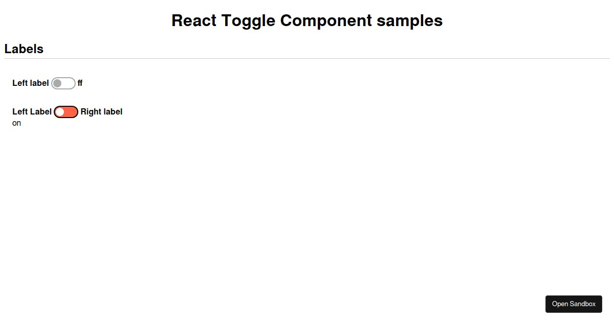 React Toggle - Codesandbox