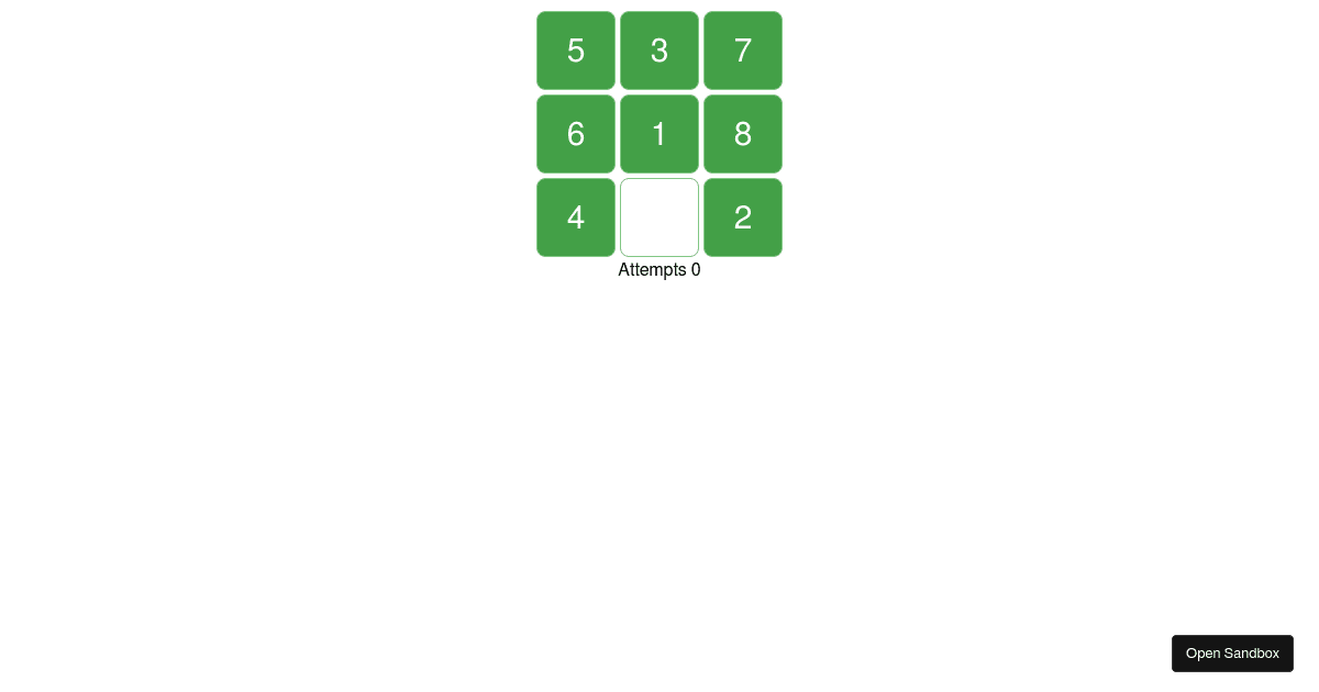 number-puzzle - Codesandbox