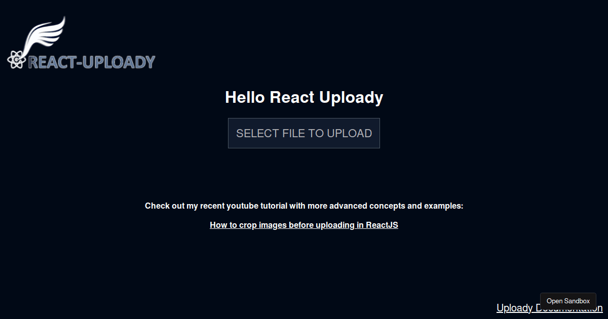 reactuploady crop and upload with reacteasycrop Codesandbox