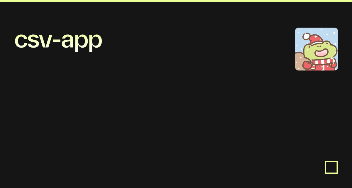 csv-app - Codesandbox