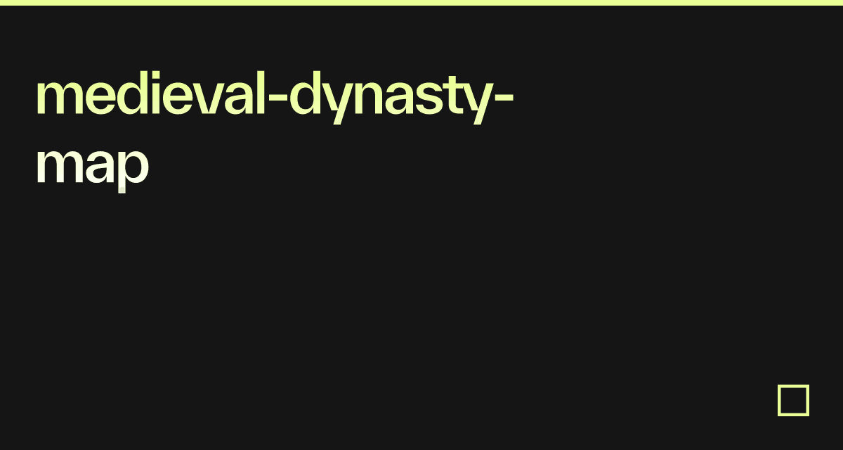 medieval-dynasty-map - Codesandbox